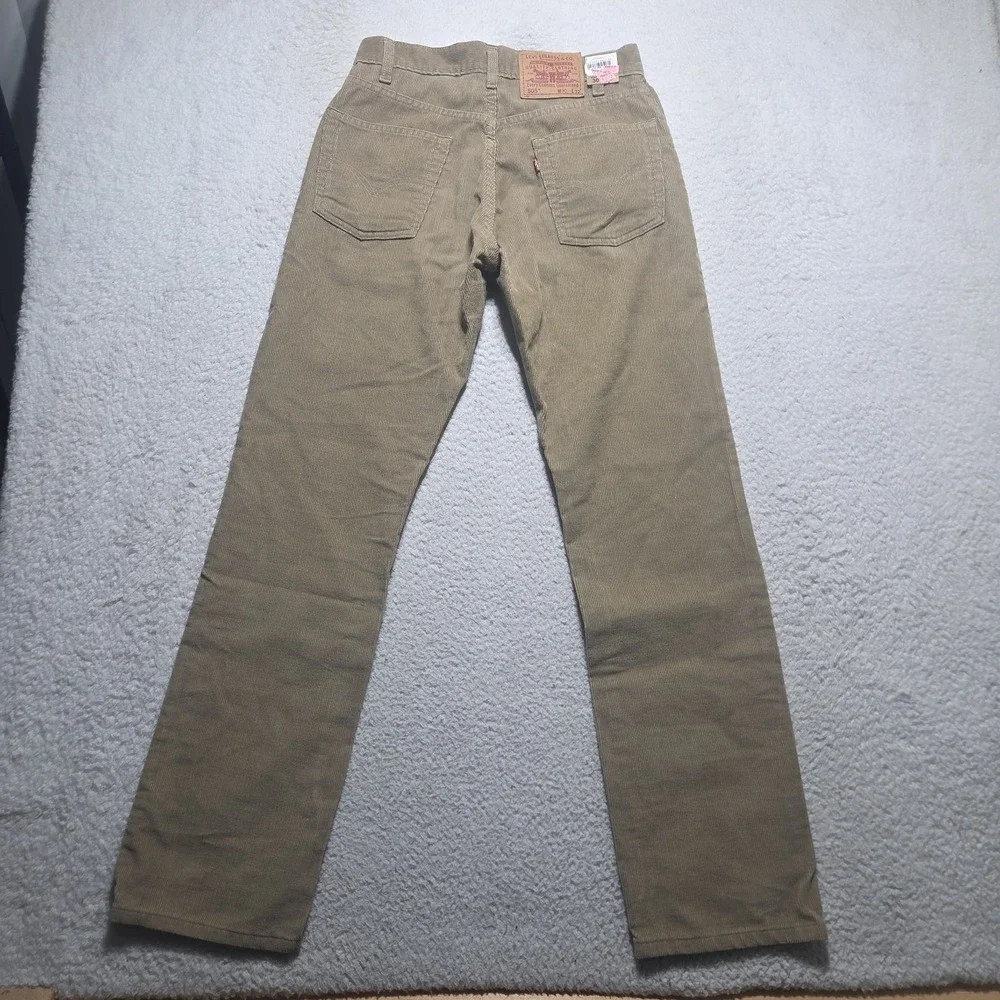 VTG NWT Levis 505 Brown Corduroy Pants Mens 28x31 Regular Fit Straight Leg Cords